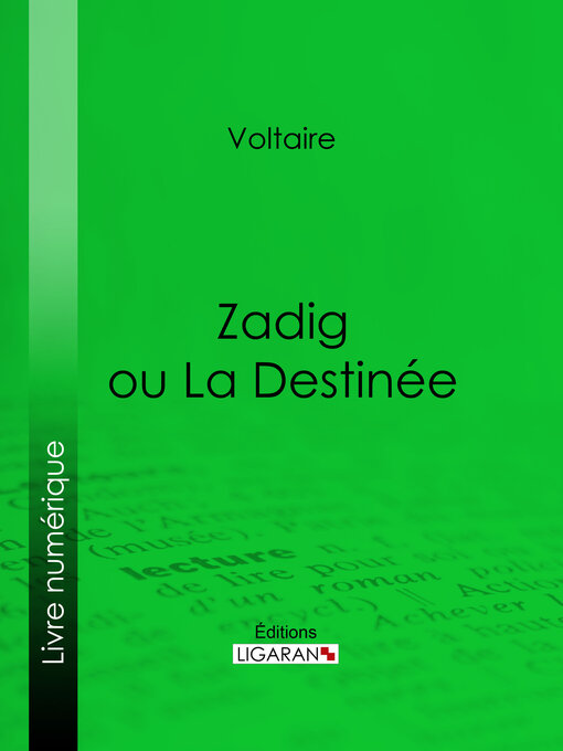 Title details for Zadig ou La Destinée by Voltaire - Available